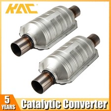 2 Set Of Universal Catalytic Converter Epa Approved Polished Stainless Steel