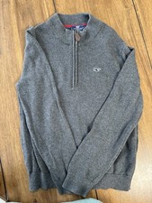 Vineyard Vines Boys Sweater Half Zip Size 7 Gray
