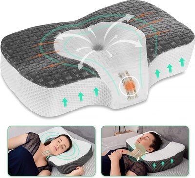 Elviros Cervical Memory Foam Nackenkissen für Seitenschlaf, Orthopädisch...