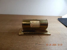 1940s Vintage Metal Perpetual Rotary Desk Calendar-Park Sherman, Springfield