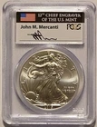 🦅 John M. Mercanti American Silver Eagle 2015 First Strike PCGS MS70 Signature