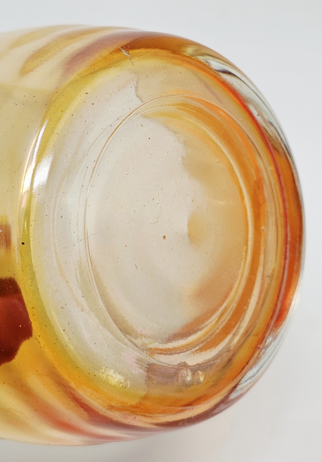 1940's Jeanette Marigold Carnival Glass Scottie  Dog Powder Trinket Candy Dish