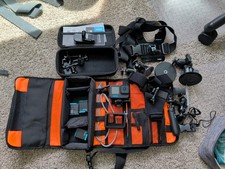 Czarna kamera sportowa GoPro 10 z DUŻĄ ilością akcesoriów