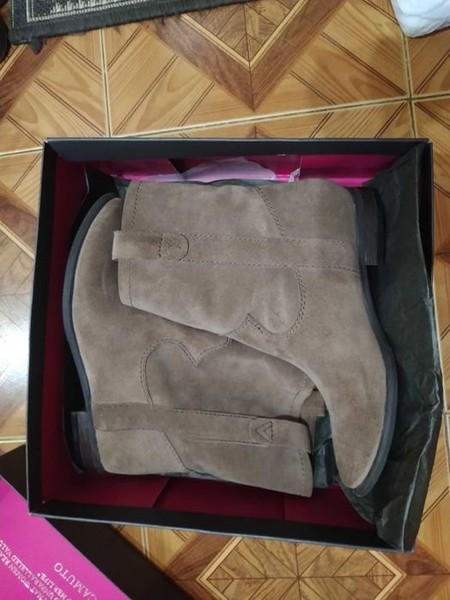 Women Vince Camuto Boots Beige Suede 37