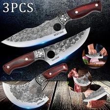 3PCS Stainless Steel Santoku Utility Paring Chef Knife Set