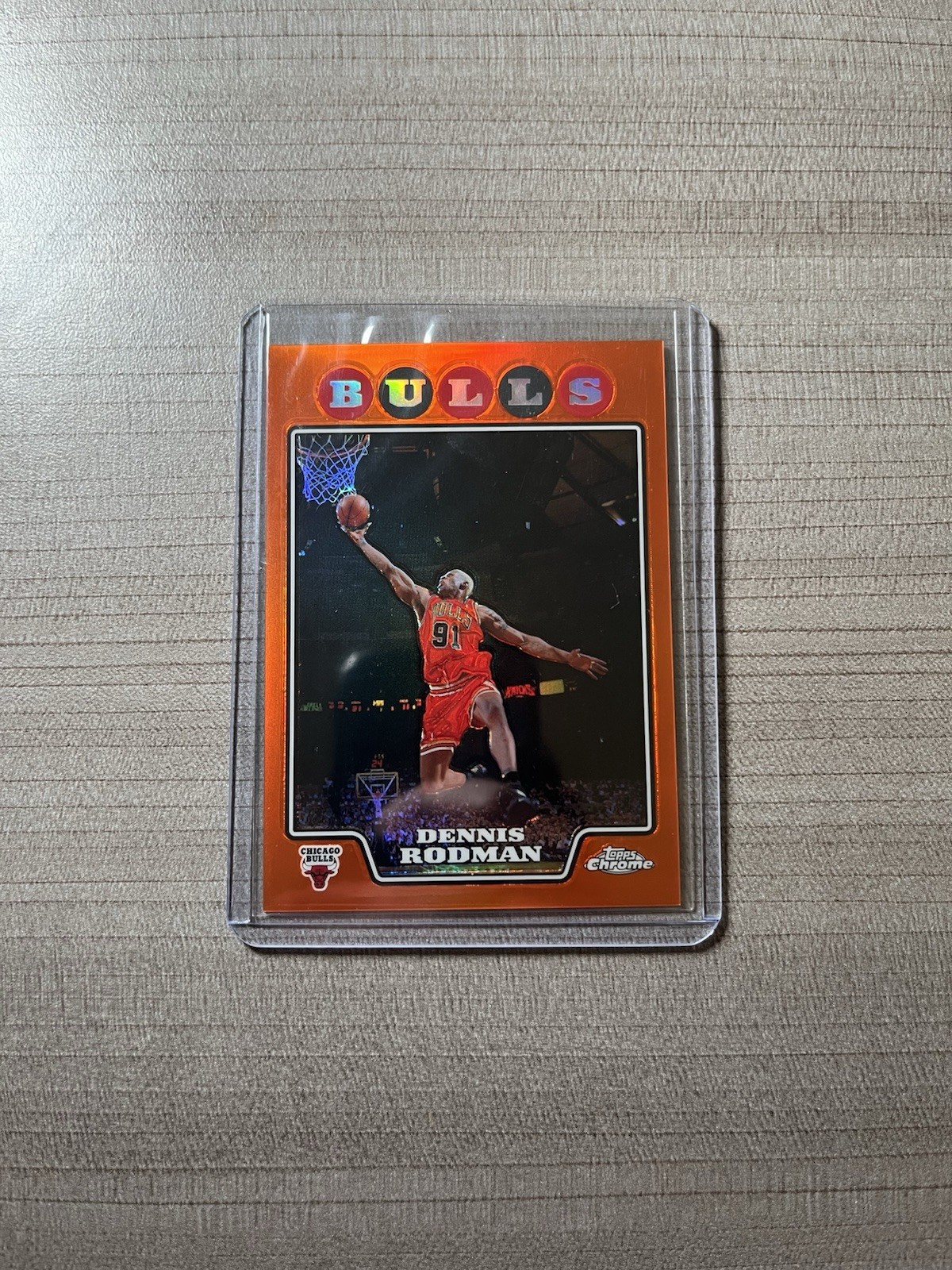 2008-09 Topps Chrome Dennis Rodman Orange Refractor #/499 GRADE IT