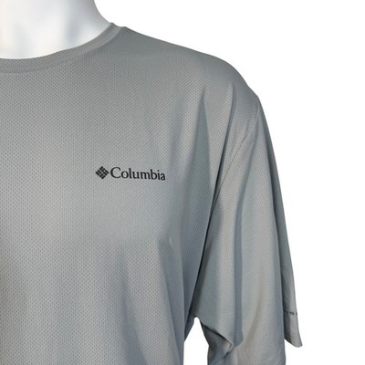 Columbia Mens Tech Trail Utility Short Sleeve  Crew Shirt Size 2X Tall Gray