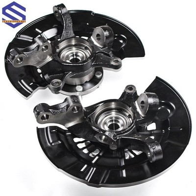 Pair Front Steering Knuckle & Wheel Hub Bearing for Toyota Camry 2.4L 2007-2009