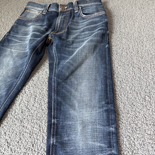 Nudie Jeans CO. D0121 Thin Finn Indigo Dreams Blue Denim Jeans W29 L32 - Bild 4 von 18