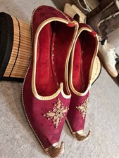 Indian Punjabi Pakistani Sherwani Wedding Man's Khussa Jutti Mojari Shoe Sz9