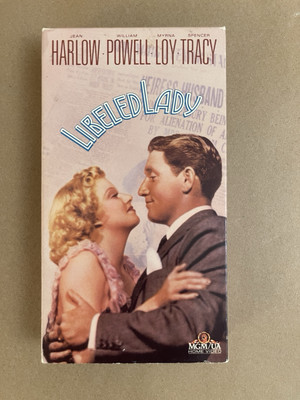 Libeled Lady - VHS - William Powell Jean Harlow Myrna Loy Spencer Tracy - A6