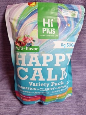 Hi Plus Happy Calm Calming Drink Mix 20 Packets Raspberry Lemonade Flavored