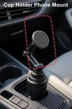 Lamicall Cup Holder Phone Mount – Custom Magnetic Mount Upgrade – New, Modified