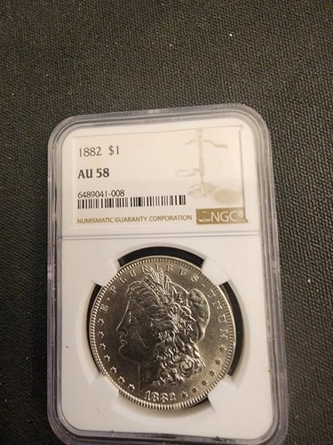 1882 $1 Morgan Silver Dollar AU 58