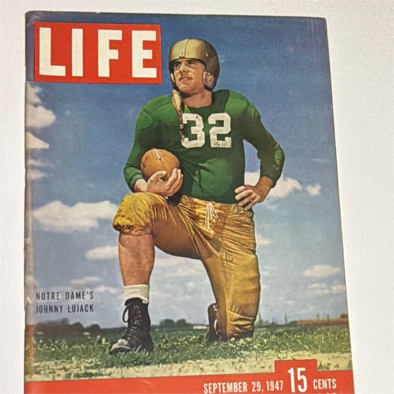 LIFE Magazine September 29 1947 Illustrated Football Johnny Lujack