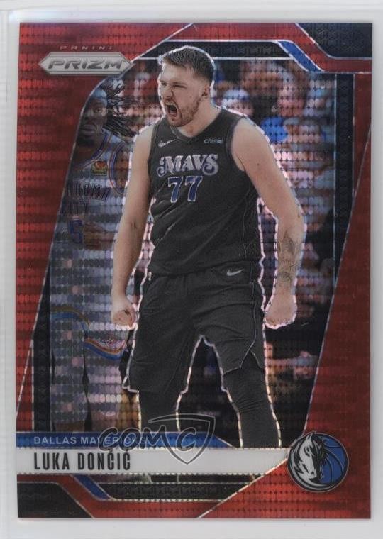 2024-25 Panini Prizm Red Pulsar Prizm 13/75 Luka Doncic #89 7y2