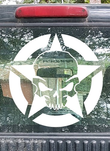 Teschio esercito stella decalcomania vinile adesivo militare laptop casco ghiacciaia finestra cappuccio - Foto 8 di 11