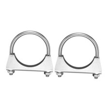 2pcs U Bolt Muffler Exhaust Clamp/2.48" 304 Stainless Steel U-Bolt Clamps 63mm