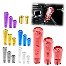 Shift Knob Stick Crystal Transparent Bubble Throw Gear Shifter 15cm Blue