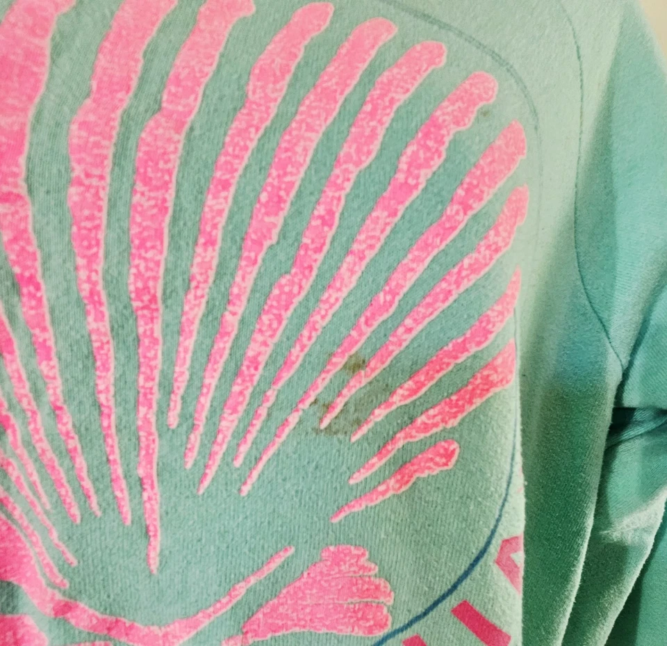 Sudadera Vintage Años 80 Negra y Rosa Caballo Niña Estampado Gráfico - Hecha en EE. UU. - Grande Foto 4 de 4