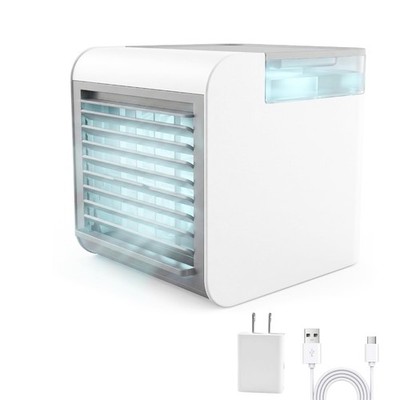Portable Conditioner Fan, 4-in-1 Mini Cooler with 450ML Water Tank, 3 Speeds ...