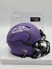Fran Tarkenton Autographed/Signed Mini Helmet Beckett Minnesota Vikings HOF 86