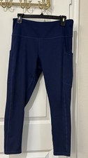 Pre-owned Zella Leggings Women  s Blue Pull On Size Large