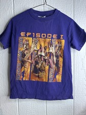 Vintage Size Medium Kids Lee Sport Tee JAR JAR Binks Episode 1 Star Wars Purple