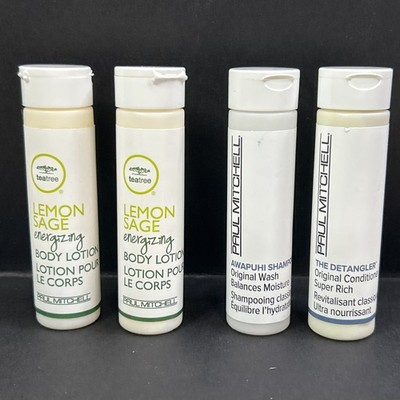 Paul Mitchell Travel Set 4 Pc Lot Shampoo & 2x Body Lotion & Conditioner Sample