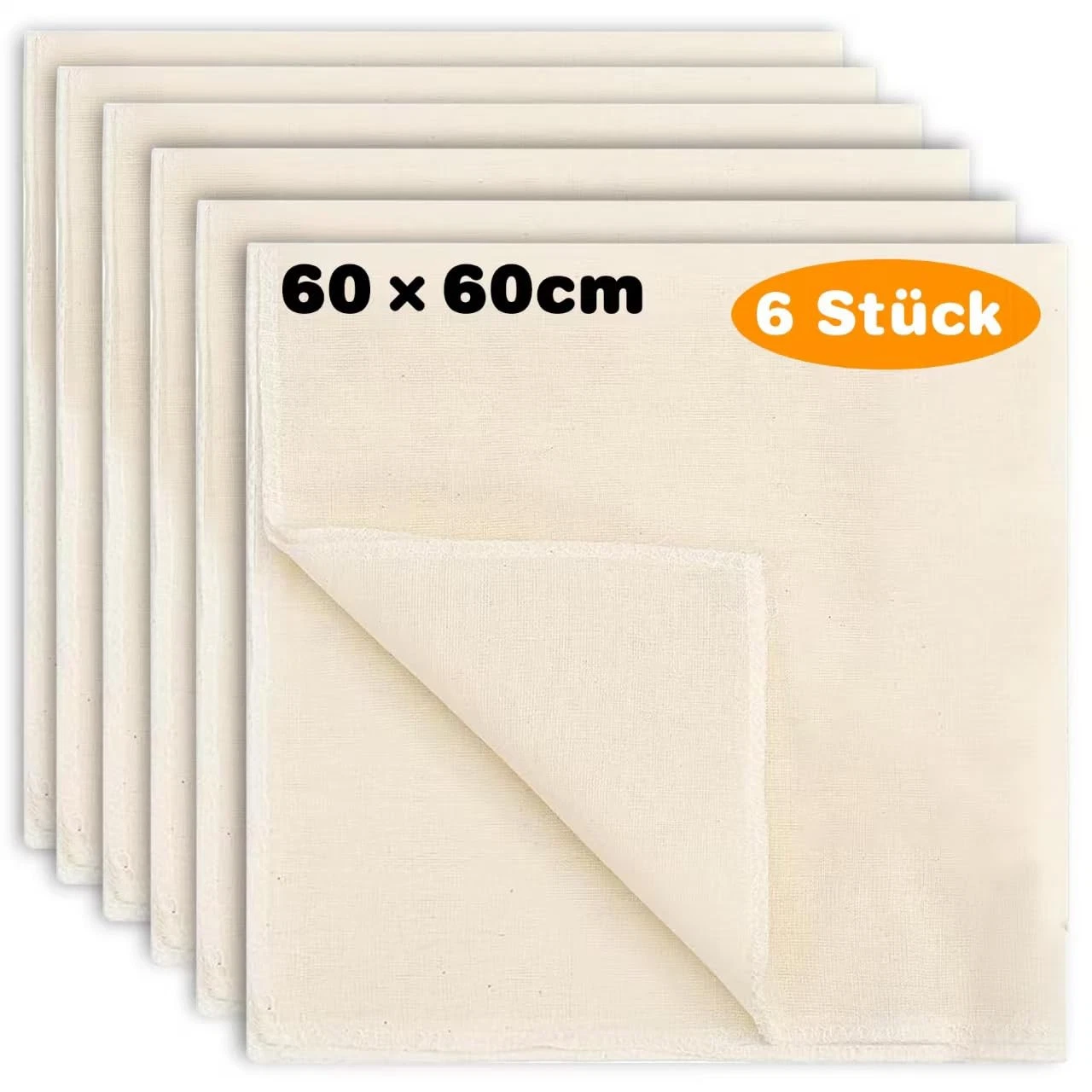 Food Etamine, 6 pieces reusable Cheesecloth 60 × 60cm, gauze not B...