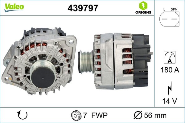 Valeo 439797 Generator Passend FüR Fiat Passend FüR Iveco-image
