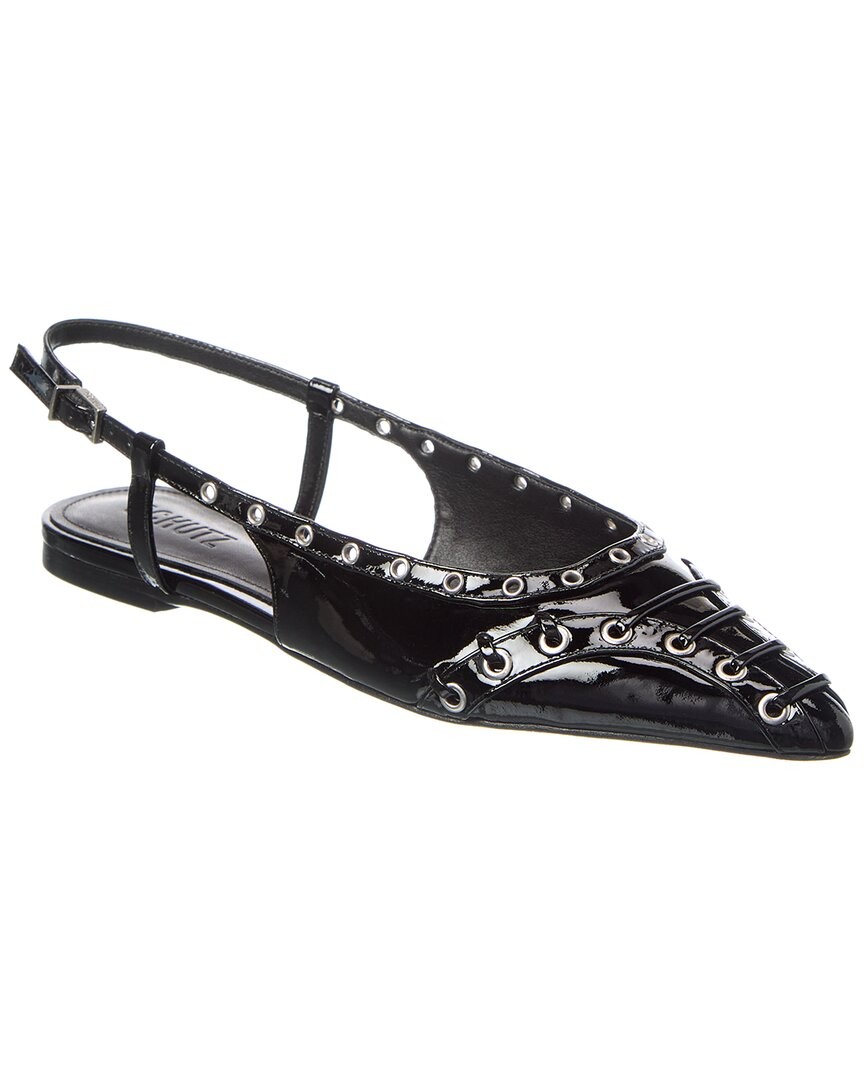 Schutz Ruth Flat Patent Flat Womens Black 65 9990₽
