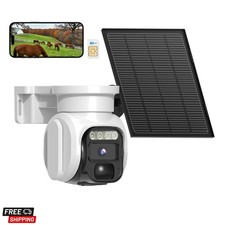 4G LTE Cellular Solar Security Camera Wireless Outdoor, No WiFi Solar Powere ...