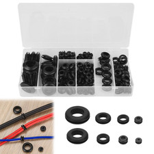 Rubber Grommet Kit - 200 Pcs in 8 Sizes for Cable Management and Home Use