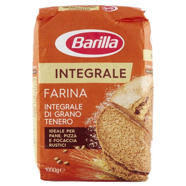 12X Farina Barilla Integrale Vollkorn Per Pizza Napoli Pizzamehl Pizza Mehl 1Kg-image