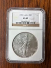 1997 $1 American Silver Eagle NGC MS69 Brown Label