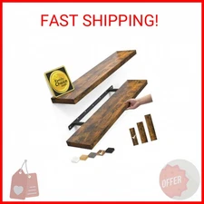 BAYKA Floating Shelves, 22.5 inches Rustic Wood Wall Shelves for Bathroom，Bedroo