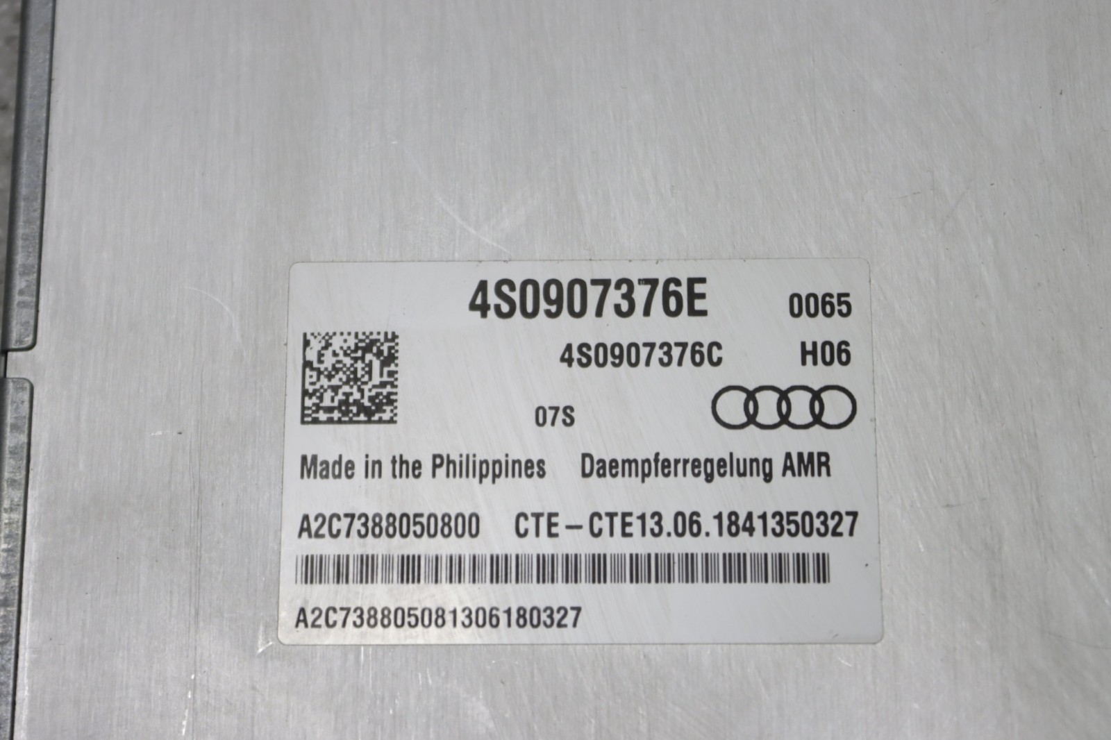 Audi R8 V10 4S Active Suspension Control Module Unit 4S0907376E 2017 - 2023 OEM