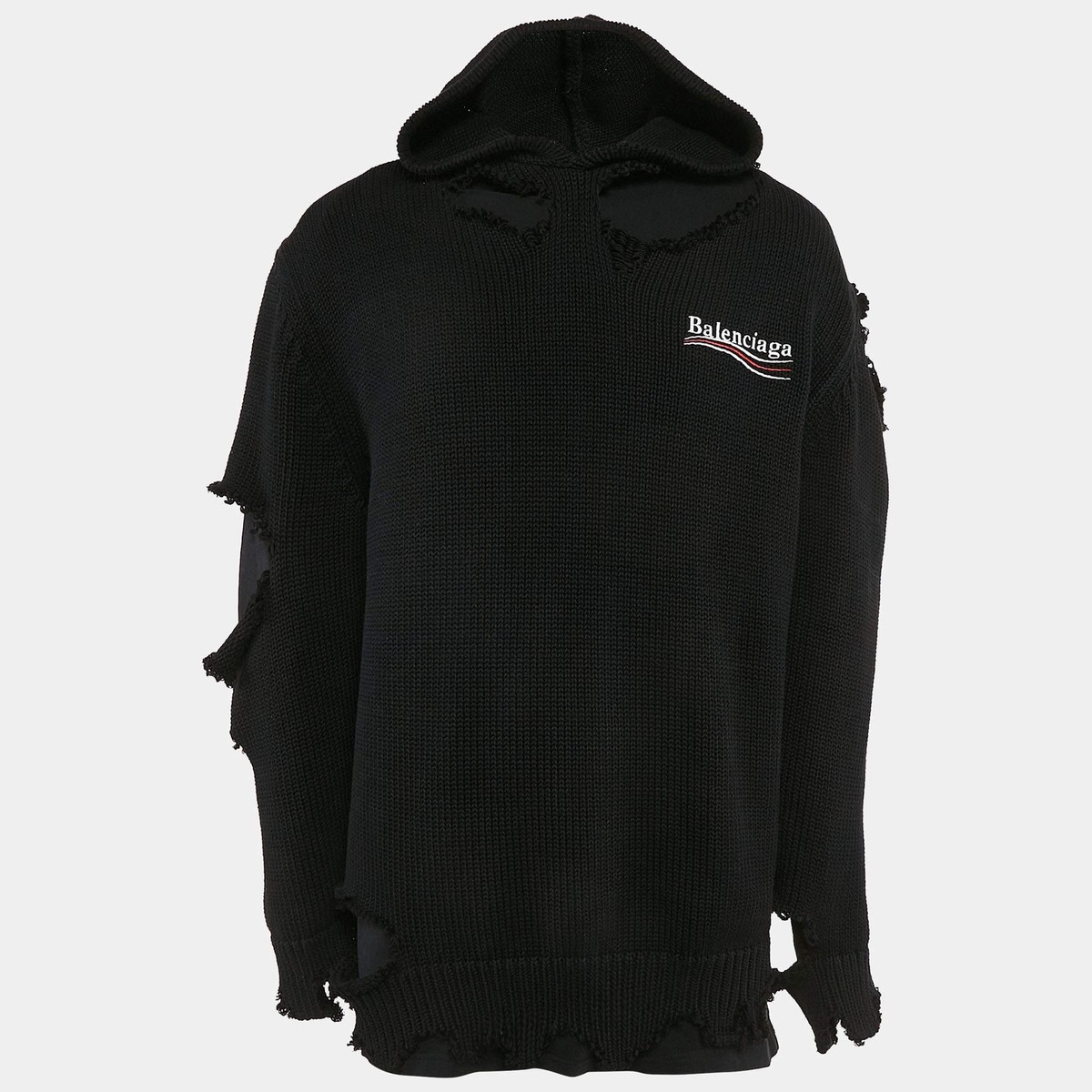 Balenciaga Unifit Black Rob Knit Political Campaign Balenciaga Unifit Black Rob Knit Political Campaign