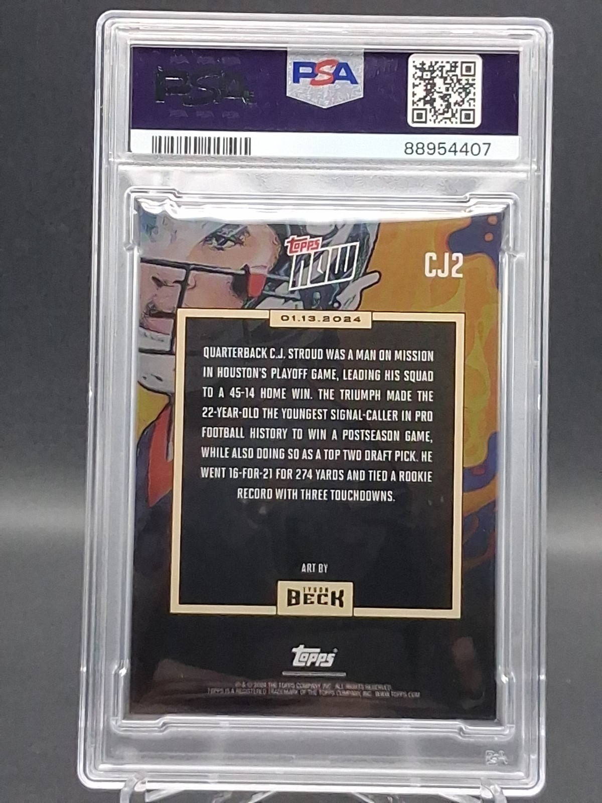 PSA 9 2023 Topps Now - CJ Stroud C.J. Stroud #CJ2 Foil Border(RC) view 5