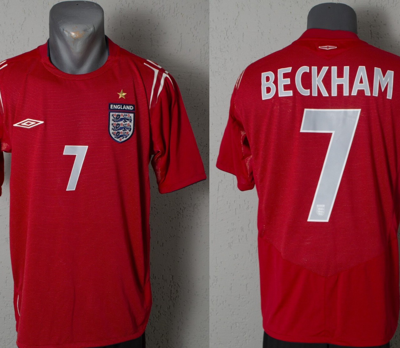 England Beckham Jersey Euro 2004 Football Mens Retro Away Shirt Size Adult M