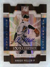 2009 Donruss Elite Extra Edition - Aaron Miller #18 Aspirations Blue Auto /100