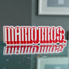 Super Mario Bros Nintendo Vinyl Sticker Decal Logo Video Game Red White