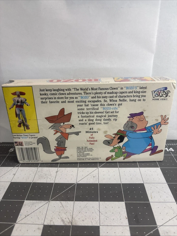 BOZO THE CLOWN Larry Harmon Keep Laughing VHS 90s SEALED Just For Kids Cartoon - Image 2 of 3