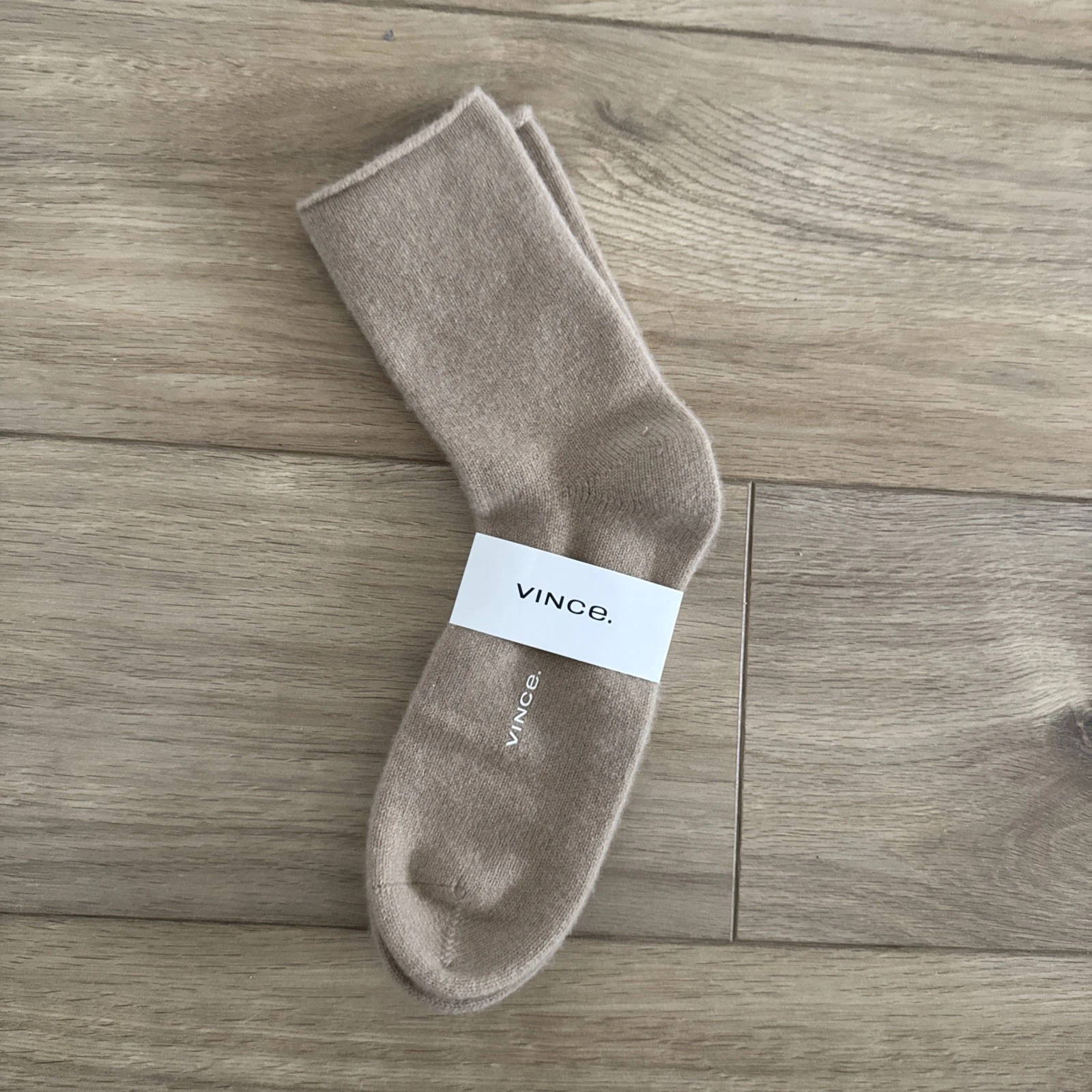 $125 Vince Plush Cashmere Socks One M/L Color Camel