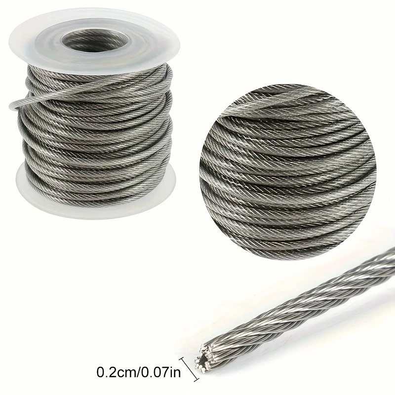 PVC-Coated Steel Wire Rope Kit - String Light Hanging & Outdoor Use - Image 4 of 4