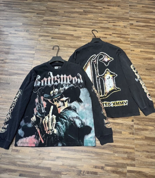 Godspeed Skull Rock Band Long Sleeve T-Shirt 2025 Trend Unisex Cotton - Image 2 of 4