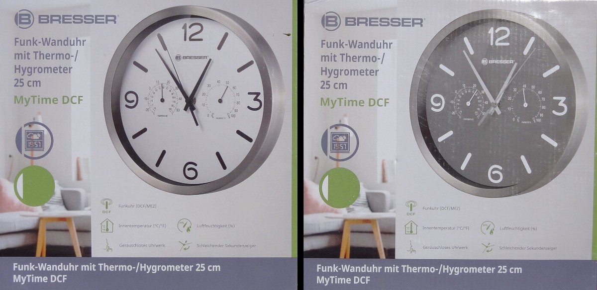 funk wanduhr mit hygrometer