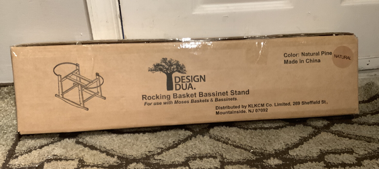 rocking moses basket stand natural