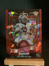 2021 Panini Prizm Draft Picks Crusade Red Ice Justin Fields #163 Rookie RC